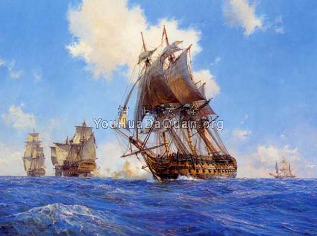 Agamemnon opens fire on the Ca Ira, 13th March 1795 - 杰夫·亨特